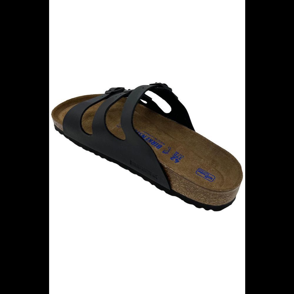 Birkenstock Women's Florida Soft Footbed Slide Sandal Black - Wide - Picture 3 of 3